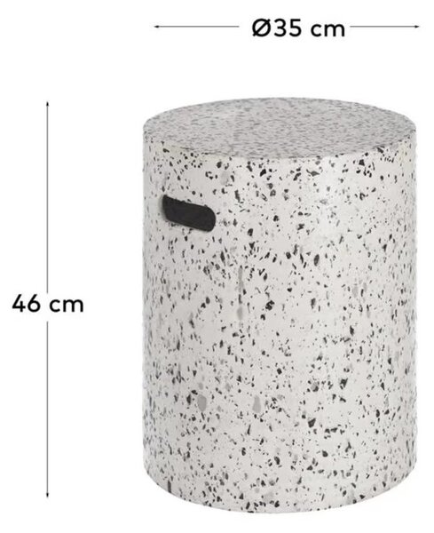 Bela betonska odlagalna mizica Kave Home Jenell, ⌀ 35 cm