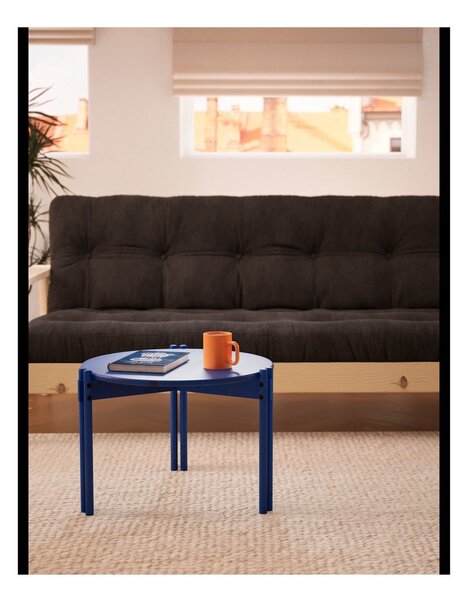 Modra okrogla mizica iz masivnega bora ø 80 cm Sticks – Karup Design