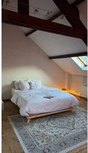Zakonska postelja iz borovega lesa z letvenim dnom Karup Design Senza Bed Natural, 180 x 200 cm