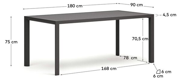Vrtna jedilna miza 90x180 cm Culip - Kave Home