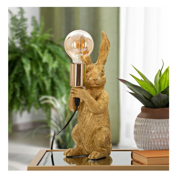 Namizna svetilka v zlati barvi (višina 35,5 cm) Rubbit – Mauro Ferretti