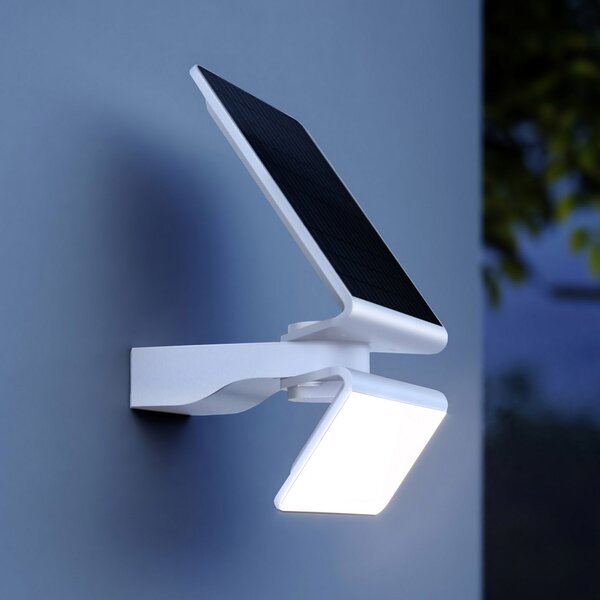 STEINEL LED sončna luč XSolar L-S One, bela, senzor, zatemnjen, Bela, Plastika, Sodobni