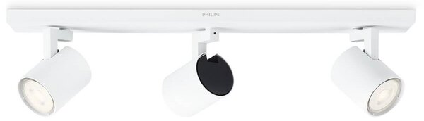 Philips Runner LED stropni reflektor bele barve s tremi lučmi., Bela, Dnevna soba / jedilnica, Kovina, Sodobni