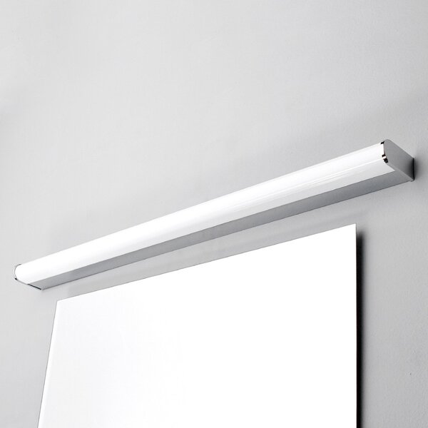 Lindby LED stenska svetilka Philippa, zaobljena, 88 cm, krom, IP44, Kovinska, Kopalnica, Kovina, Sodobni