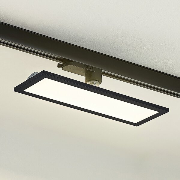 Arcchio Hairis 3-fazna LED plošča, 30 cm, črna, 4000 K, Črna, Študija / pisarna, Plastika, Sodobni