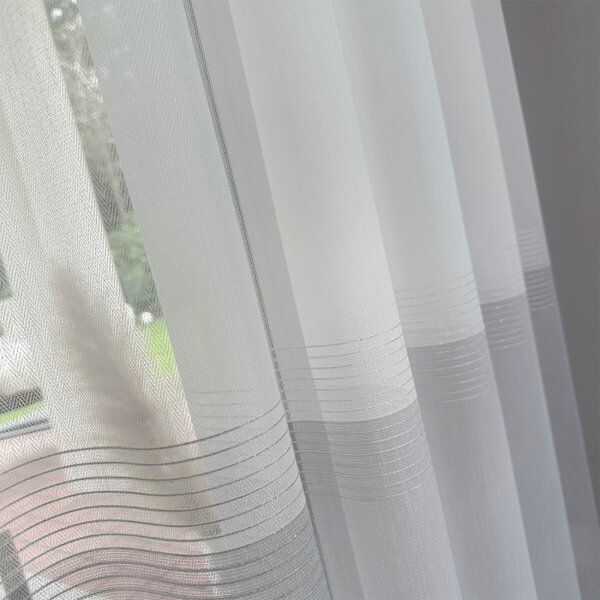 Tkanina za zavese Herringbone Ecru krema viš. 2,90 m