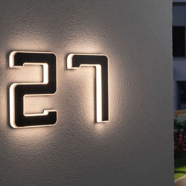 Paulmann LED sončna hiša številka 4, Črna, Plastika, Sodobni
