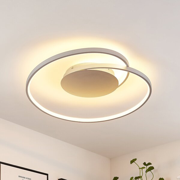 Lucande LED stropna svetilka Enesa, 63 cm, CCT, daljinski upravljalnik, možnost, zatemnjen, Kovinska, spalnica, Kovina, Sodobni