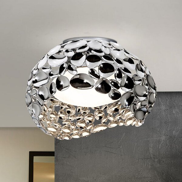 Schuller Valencia Narisa LED stropna svetilka, Ø 46 cm, krom, Kovinska, Dnevna soba / jedilnica, Kovina, Sodobni