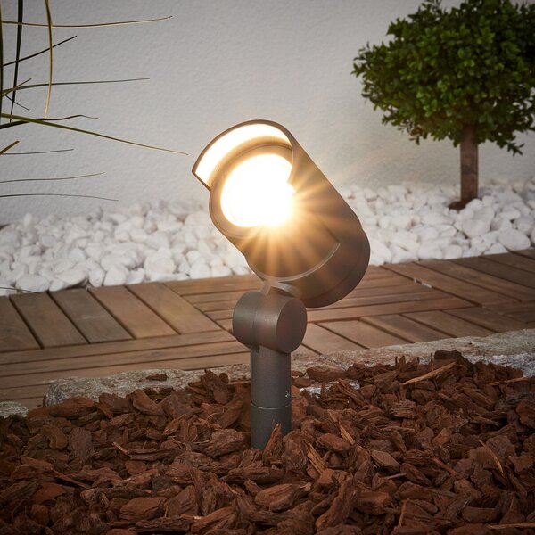 Lucande Lucidni LED reflektor Beatrix, antracit, aluminij, 45,7 cm, Črna, Kovina, Sodobni