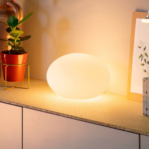 Philips Hue Flourish LED namizna svetilka, RGBW, zatemnjen, Bela, Dnevna soba / jedilnica, Steklo, Sodobni