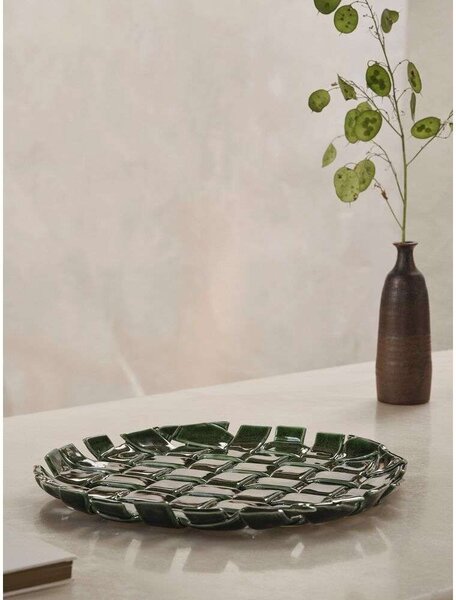 Ferm LIVINGferm LIVING - Plait Platter Emerald Zelena ferm LIVING