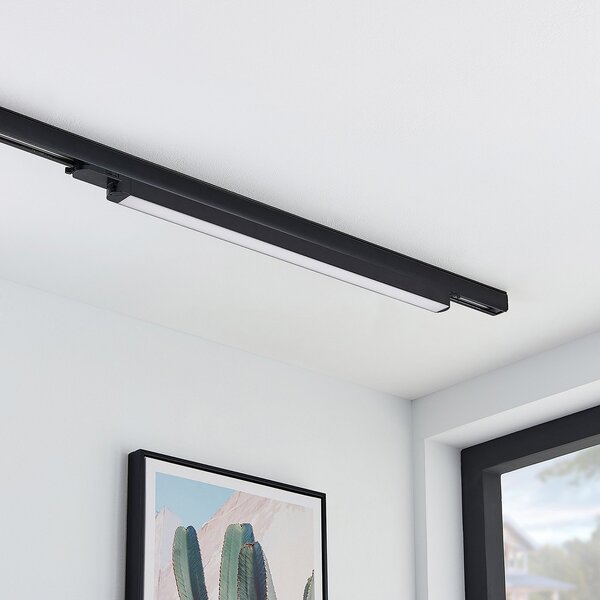 Arcchio Harlow LED tirna svetilka, črna, 69 cm, 3.000 K, Črna, Študija / pisarna, Aluminij, Sodobni