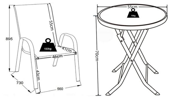 Gardenson Vrtni Set Sonlas L, 3-Delno