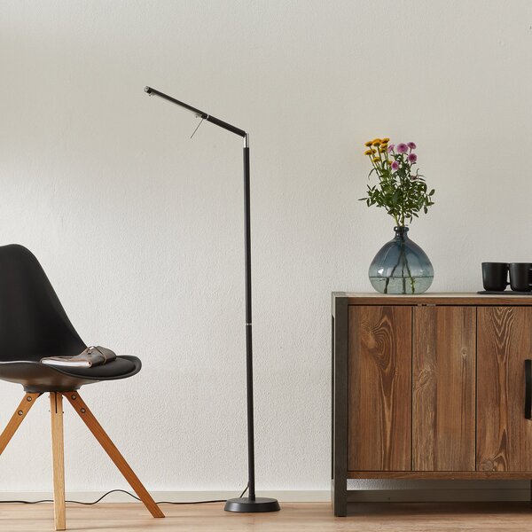 Trio Lighting Talna svetilka LED Filigran, črna, z možnostjo zatemnitve, nastavljiva, zatemnjen, Črna, Dnevna soba / jedilnica, Kovina, Sodobni, Svetilka za branje