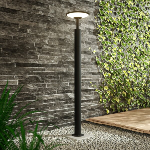 Lucande Lucidna LED luč za osvetlitev poti Fenia, 100 cm, antracit, IP65, Črna, Aluminij, Sodobni