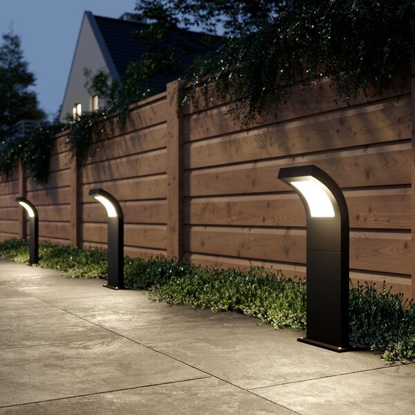 Arcchio Advik LED projektor, IP65, 60 cm, antracit, kovina, Črna, Aluminij, Sodobni