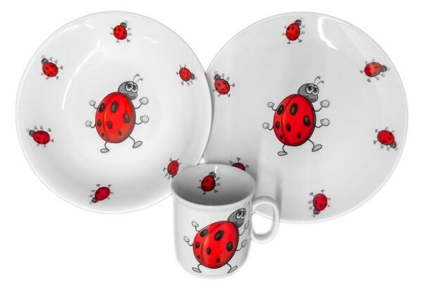 Thun 3-delni otroški jedilni set Ladybug