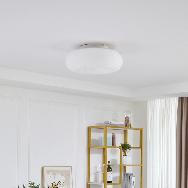 Lucande Smart LED stropna svetilka Bolti, bela, RGBW, CCT, Tuya, zatemnjen, Bela, Dnevna soba / jedilnica, Plastika, Sodobni