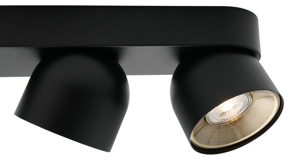 Nordlux Downlight Pitcher, GU10, štirižarni, kovina, črn, zatemnjen, Črna, Dnevna soba / jedilnica, Kovina, Sodobni