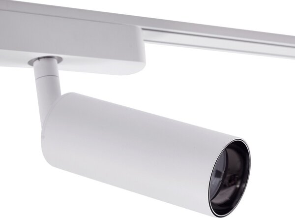 Lindby Sistem tirnic 48V Lumaro, spoti, 9-delni, beli, Ø4cm, 13 cm, zatemnjen, Bela, Dnevna soba / jedilnica, Aluminij, Sodobni, Strop z več plameni