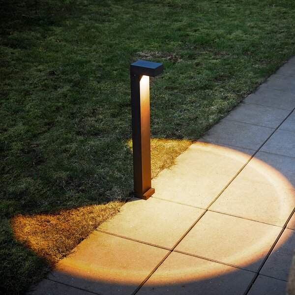 LOOM DESIGN LED luč za osvetlitev poti Arn, corten, višina 70 cm, aluminij, Rjava / rjasta, Kovina, Sodobni