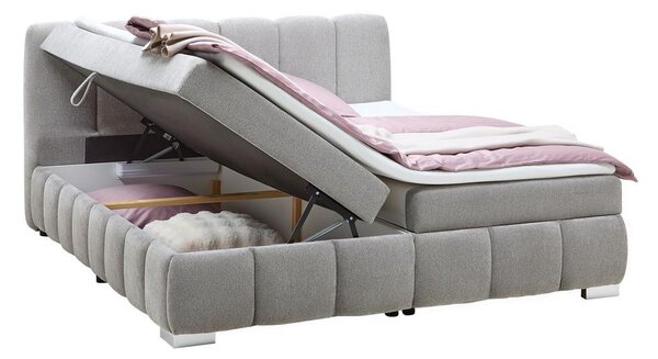 Mömax Boxspring Postelja Elaris, Sivorjava, 180x200