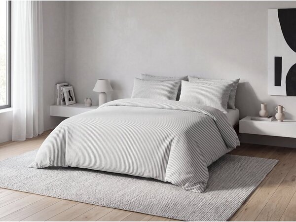 Bombažna posteljnina SOFT STRIPES siva Dimenzije posteljnine: 70 x 80 cm | 140 x 200 cm