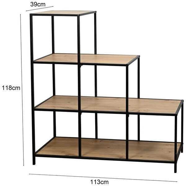 Mömax Regal Prag, Barva Hrasta, Črna