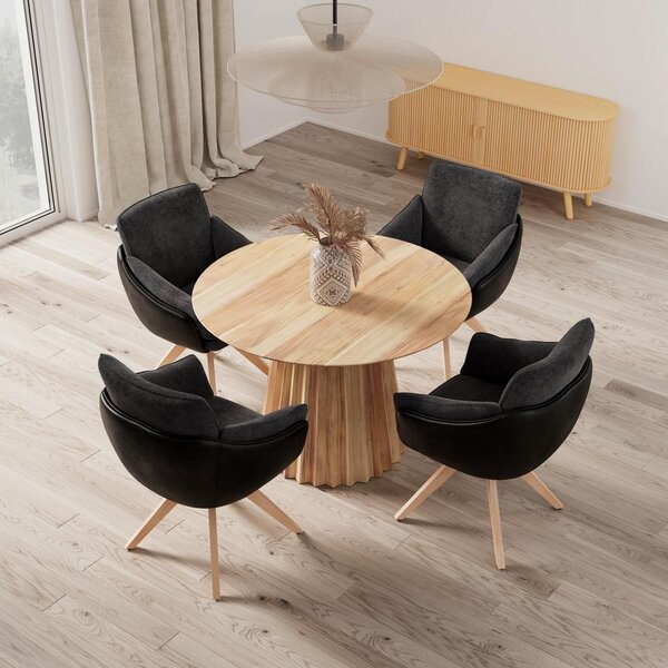 Bessagi Home Naslanjač Alja, Temno Siva/črna