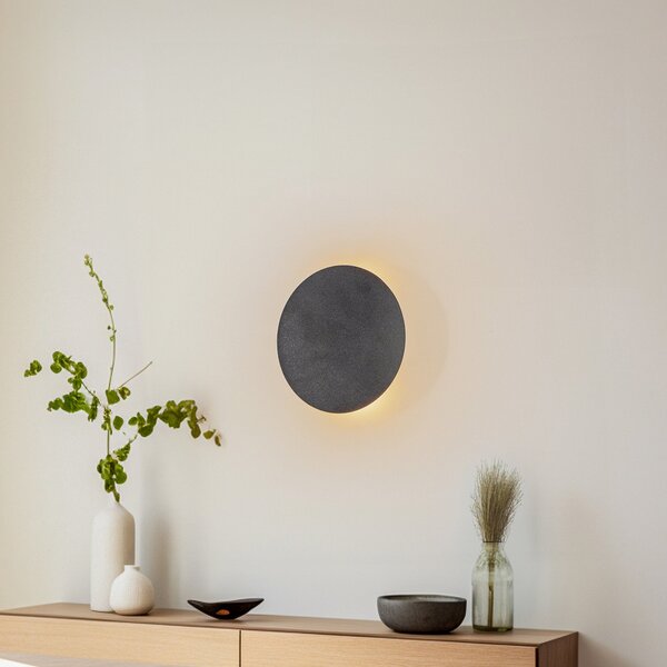 TK Lighting Stenna svetilka Lunia New, črna, Ø 20 cm, zatemnjen, Črna, Dnevna soba / jedilnica, Kovina