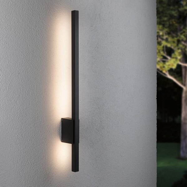 Paulmann Stan LED zunanje stensko svetilo 80 cm, Črna, Kovina, Sodobni