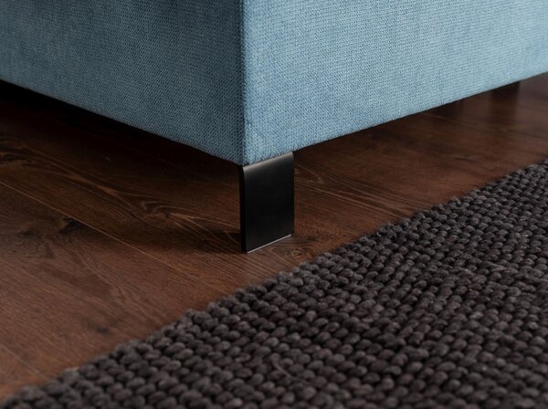 POSTELJA BOXSPRING 200 cm x 220 cm , tekstil pastelno modra