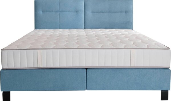 POSTELJA BOXSPRING 200 cm x 220 cm , tekstil pastelno modra