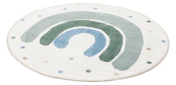 Zelena/slonokoščena otroška preproga ø133 cm Joyful Mint – FD