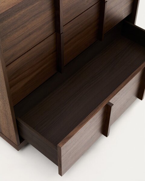 Rjava komoda v orehovem dekorju 100x78x50 cm Onix – Kave Home