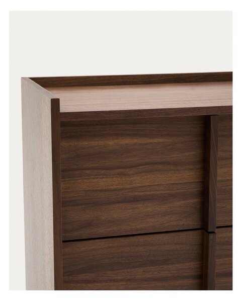 Rjava komoda v orehovem dekorju 100x78x50 cm Onix – Kave Home