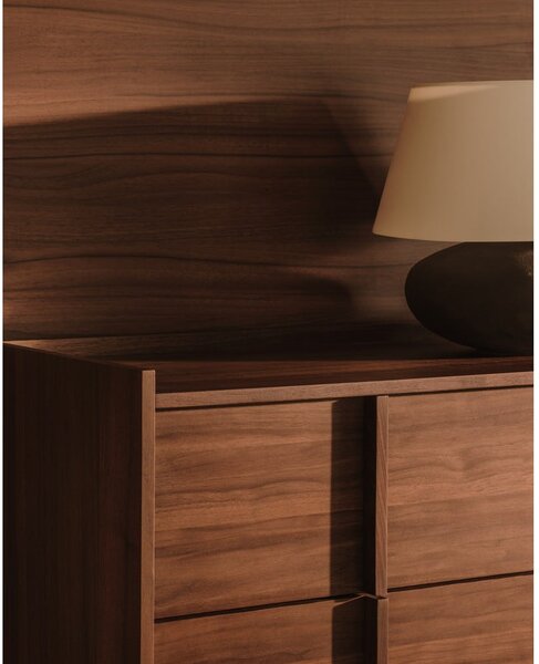 Rjava komoda v orehovem dekorju 100x78x50 cm Onix – Kave Home