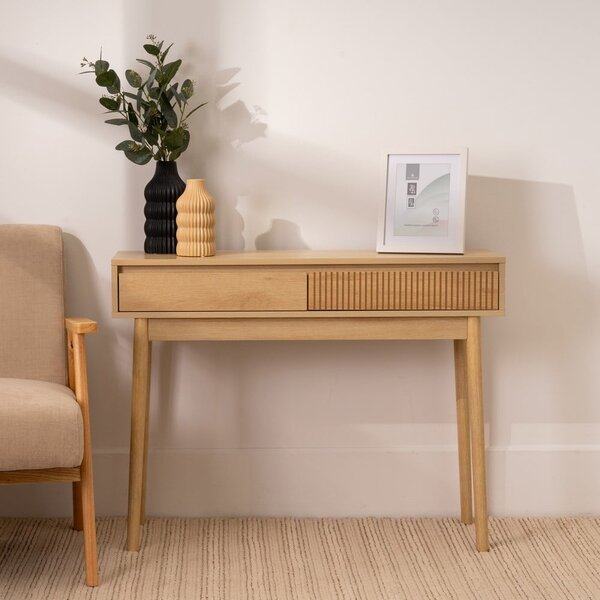 Stranska mizica v naravni barvi 30x100 cm Iona – Casa Selección