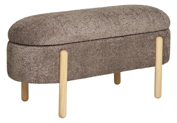 Rjava klop iz tkanine bouclé Branca – House Nordic