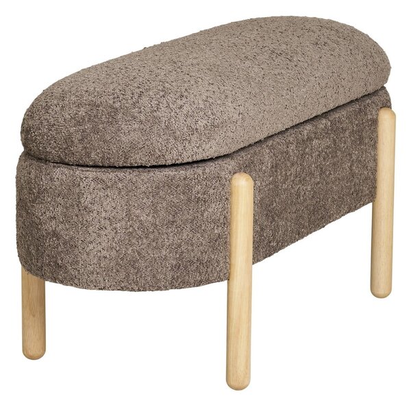 Rjava klop iz tkanine bouclé Branca – House Nordic