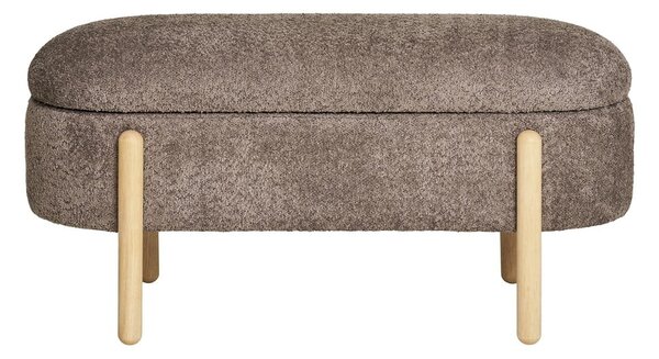 Rjava klop iz tkanine bouclé Branca – House Nordic