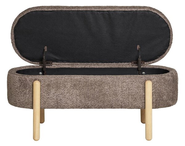Rjava klop iz tkanine bouclé Branca – House Nordic