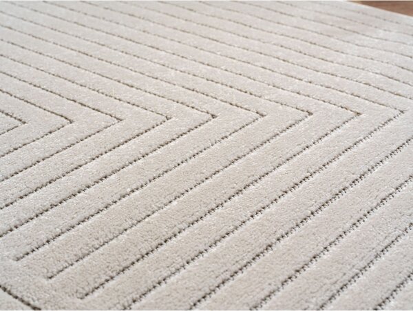 Kremno bela okrogla notranja in zunanja preproga ø 80 cm Nova 1202 – Ayyildiz Carpets