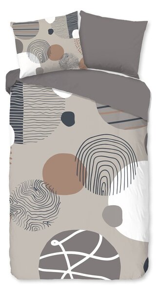Siva enojna podaljšana bombažna posteljnina 140x220 cm Hendrik – Good Morning