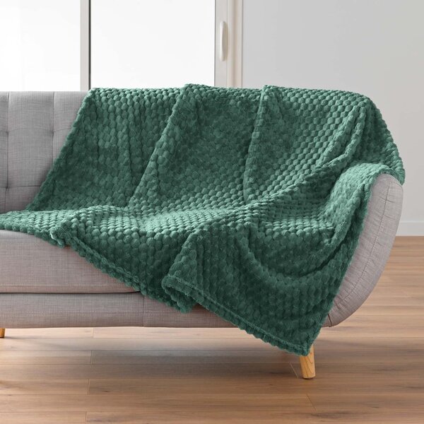 Zelena odeja iz mikroflanele 125x150 cm Mini Frosty – douceur d'intérieur