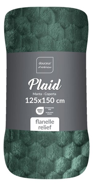 Zelena odeja iz mikroflanele 125x150 cm Mini Frosty – douceur d'intérieur