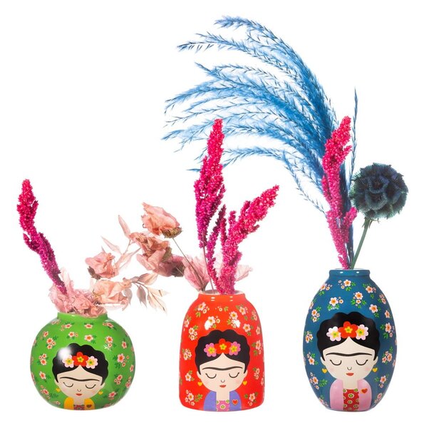 Keramične vaze v kompletu 3 ks (višina 8 cm) Floral Frida – Sass & Belle