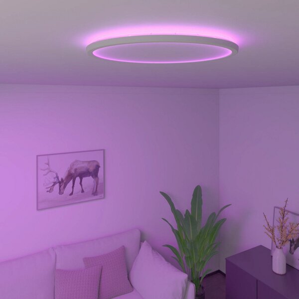 Calex Stropna svetilka Smart Halo LED, Ø 40 cm, zatemnjen, Bela, Dnevna soba / jedilnica, Plastika, Sodobni