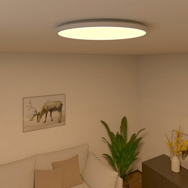 Calex Stropna svetilka Smart Halo LED, Ø 40 cm, zatemnjen, Bela, Dnevna soba / jedilnica, Plastika, Sodobni